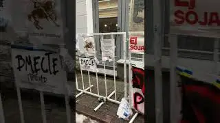 Slava Ukraine protest in front of russian embassy, Tallinn, Estonia