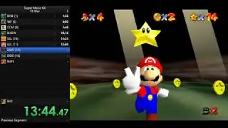 Super Mario 64 - 16 Star Speedrun in 33:03(Emulator)