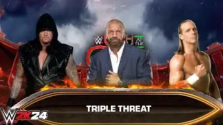 WWE 2k24 - Undertaker vs Triple H vs Shawn Michaels: Triple Threat Match at Clash At The Castle 