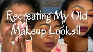 Reacting to my OLD makeup video and recreating the look!!!!! 