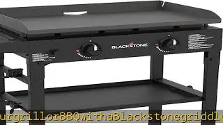 Blackstone Flat Top Gas Grill Griddle 2 Burner Propane Fuelled Rear Grease Management System, 1517,