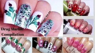 Easy Nail Ideas - Drag Marble Compilation