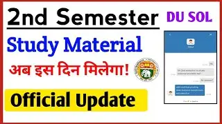 SOL Second semester Study material Official Update 2022 | SOL 2nd Semester study material 2022