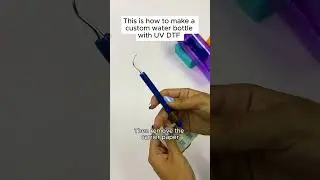 Create a custom water bottle with UV DTF decal stickers!🔥💜💧