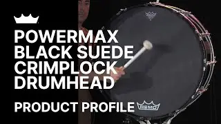 Powermax Black Suede Crimplock Drumhead | Remo