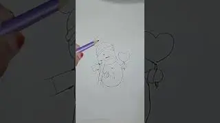 Snowman drawing #drawing4kids #art #easyartlover #easydraw#easyart