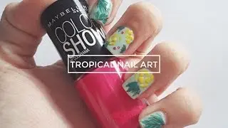 Tropical Pineapple and Flamingo Nails | Nail art design