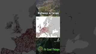 Highways in Europe #maps #geography #europe #shorts #map #roads #cars