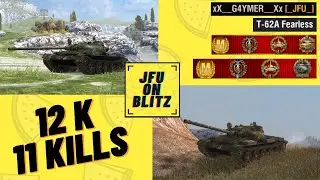 T-62A / 2 battles -12k dmg & 11 kills /Wot Blitz