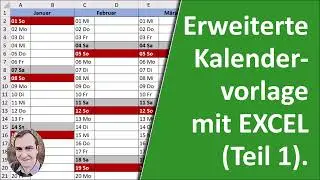Erweiterte Kalendervorlage in Excel (Teil 1)