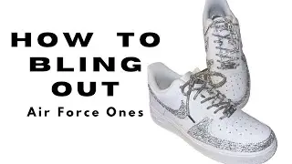 Blinged out Air Force Ones #airforce1 #bling