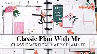 PLAN WITH ME: Happy Blooms Floral Spread | Classic Happy Planner | Week of January 4, 2021