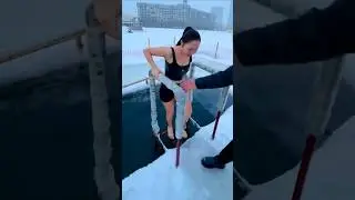 part341#🧊-20&deg;C👙Ice#Water🌊Mein Swim😱Brave Girl Cold Plunge Challenge#FrozenLake Se BaharNikli Extreme