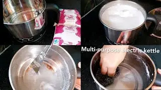 How to boil milk in kettle🤔Kettle me doodh boil kaise kare🫖how to clean multi purpose electrickettle