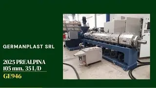 NEW PREALPINA SINGLE SCREW EXTRUDER 105 mm. 35 L/D