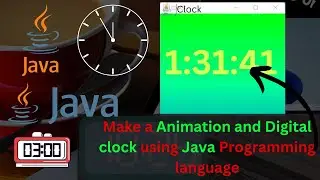 How to make digital clock using java with animation ll Java simple college project  ll
