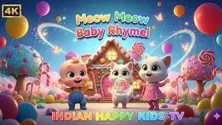 😻 Meow Meow Baby Rhyme | Hindi cartoon video | Indian Happy Kids TV | nursery rhyme