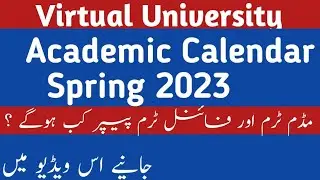 VU ACADEMIC CALENDAR - SPRING 2023