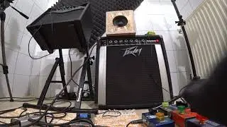 Small homemade guitar cab, power amp tryout