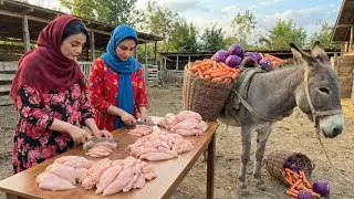 Traditional Carrot Rice Recipe | Rural Life Village Cooking