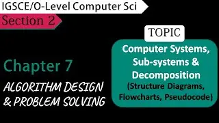 Computer Systems, Sub-systems & Decomposition | Structure Diagrams, Flowcharts, Pseudocode