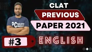 CLAT21 ENGLISH RC3 Solutions | Exam Paper Answers Analysis | Himanshu Parihar | PC Education