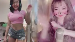 Watching hot girl live on Bongo Live show dancing