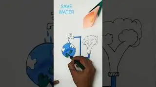 save water save life poster drawing#shorts