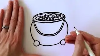 How to Draw a Cartoon Pot of Gold