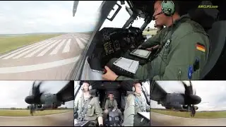 FULL POWER TAKEOFF: A400M Atlas- CDR Rick piloting HEAVY Luftwaffe lifter out of Wunstorf [AirClips]