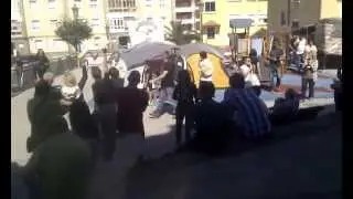 Cacerolada y protesta de los vecinos del Nodo, en Avil&eacute;s