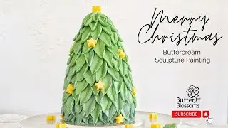 Merry Christmas!! Palette Knife Buttercream Painting