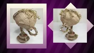 Diy kettle cup and saucer with jute ll reuse plastic bottle ll room decor ll Art and crafts by hamda