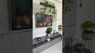 Living Room Tour 🌿 #tvunitdesigns #moneyplantdecoration  #tvunit #indoorplants #beautifulhomes