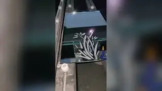 laser machine on mirror