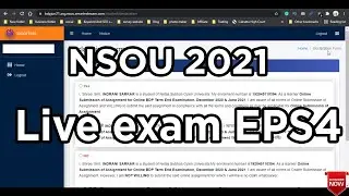 Live Exam Online EPS4 Nsou 2021 | Netaji Subhas Open University
