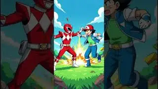 Ash vs power rangers red battle