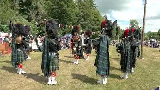 Minstrel Boy & Braes of Killiecrankie by Lonach Pipe Band during 2023 Drumtochty Highland Games