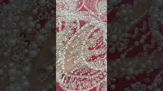 HN150💃😍💯Shop Online Luxury Heavy Pearls Beaded Lace Fabric By The Yard