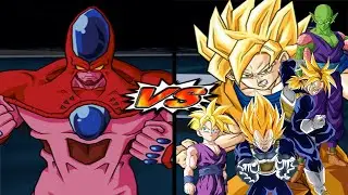 DBZ BT4 BETA 13 Hatchiyack VS Z-Fighters (1vs5)