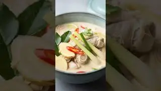 Tom Kha Gai (ต้มข่าไก่): Coconut milk soup with chicken, galangal, and lemongrass #malaysiandishes