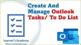 How to Create and Manage Tasks and To Do Lists in Outlook |  Ms outlook 2016,2019,365 in Hindi