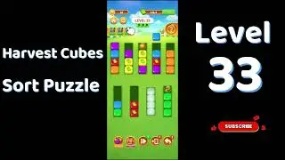 Harvest Cubes Sort Puzzle Level 33 Walkthrough 🌽🧠 | Relaxing Sort Game | Go Answer