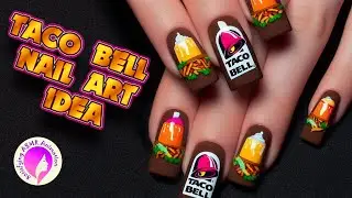Taco Bell Nail Art idea 4K | ASMR Animation with relaxing sounds