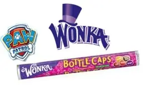 Wonka Bottle Caps, Soda Flavored Candy with Paw Patrol
