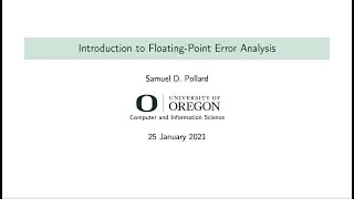Introduction to Floating-Point Error Analysis