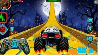 Mega Ramp Monster Car Racing Gameplay | Viral Gaming Video 🚗🔥