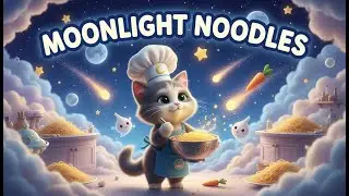 MOONLIGHT NOODLES🌙🍜| Bedtime Song for Kids| Dreamy Nursery Rhymes |Cute Kitten Chef@PlayvioKidsTV