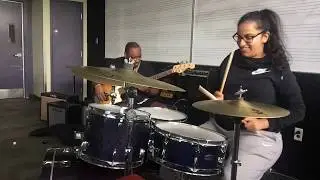 Jamming to #TheKherwaGroove! - Sarah Thawer and David Richards