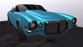 Blender/Unity/3D model Chevrolet Camaro . Made for the game. 3d modeling